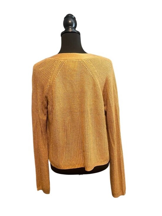 GOLDEN MUSTARD CARDIGAN SWEATER - Picture 2 of 3